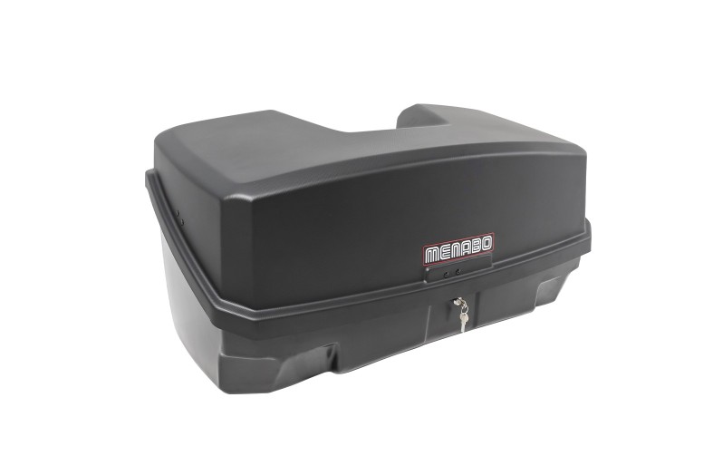 Porte-velos 4 vélos + Coffre sur attelage 300L Menabo Nekkar noir + Race 4