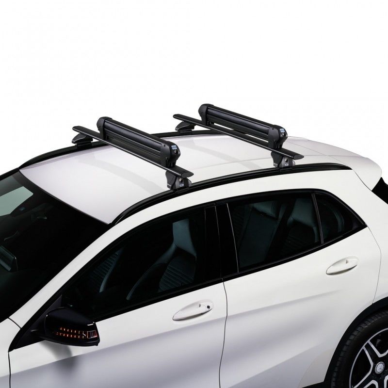 Porte-Skis sur Barres de Toit 6 Paires de Skis ou 4 Surfs - Cruz Ski Rack Dark 6