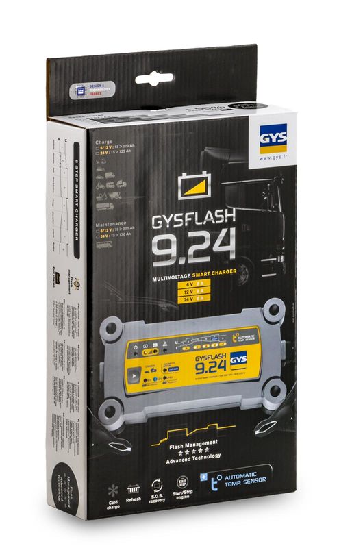Chargeur de batterie 6/12/24V - GYS GYSFLASH 9.24 - Gys 029477