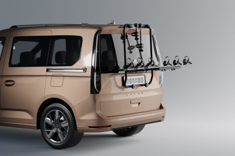 Porte-vélos sur Coffre / Hayon 3 vélos pour Vw  Caddy dès 2021 - Menabo Shadow Black Caddy 2.0