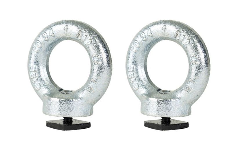 Jeu de 2 Anneaux de Serrage Menabo pour Barres de toit Pro