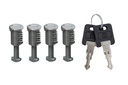 Kit de serrures antivol pour Barres de toit Menabo Omega - Tiger - Delta - Pro