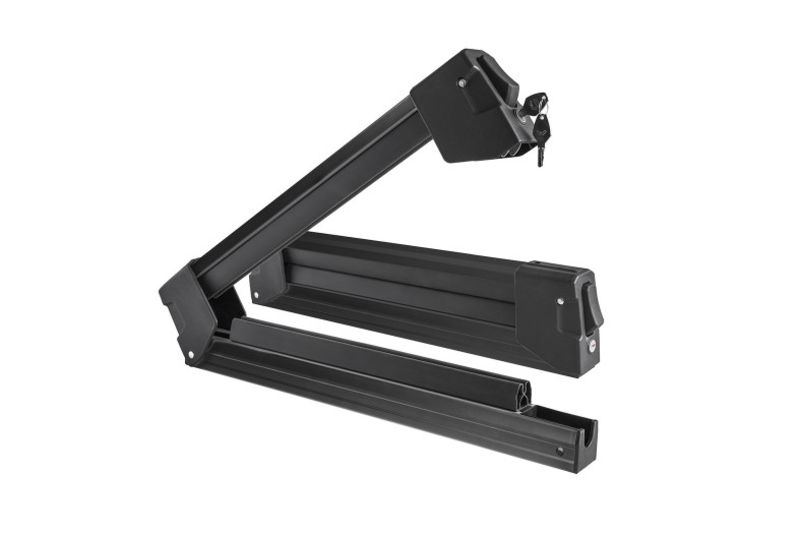 Porte-Skis Aluminium sur Barres de Toit avec Serrures - 4 Paires Skis ou 2 Surfs - Menabo Yelo 4NS Black