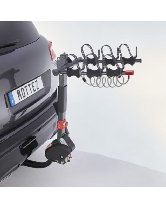 Porte-vélos sur attelage Rabattable 3 vélos électriques - Mottez Hercule 3 Elec