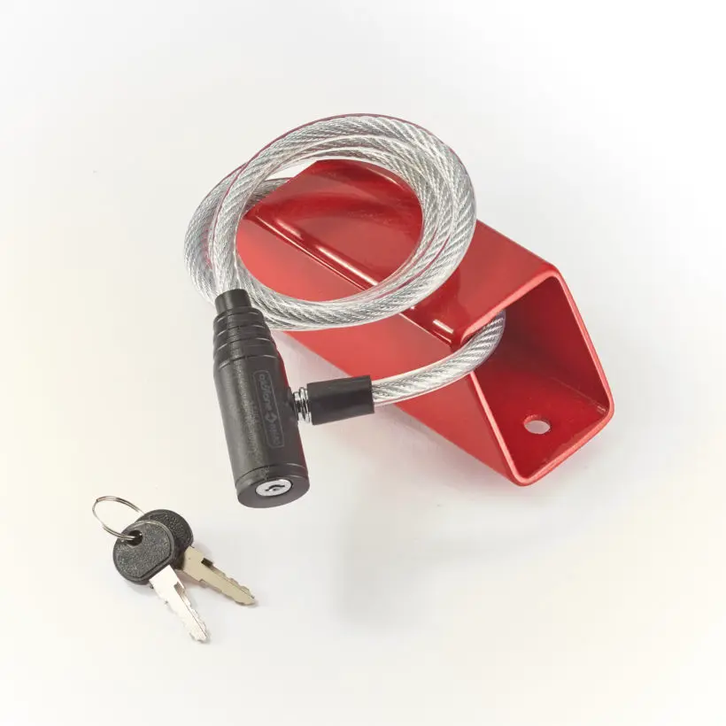 Sabot d´ancrage et câble antivol