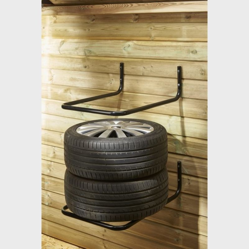 Lot de 2 supports range pneus - Mottez B057Q