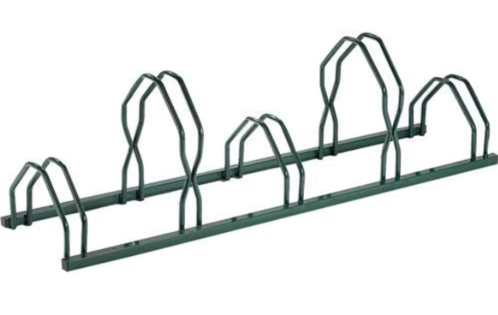 Râtelier à vélos 5 Vélos - 2 Niveaux - Couleur verte - Mottez B129VVT