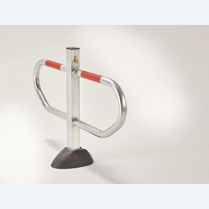 Barriere de Parking Design Pied Central avec arceaux 60 cm - Serrure canon européen - Mottez B298C