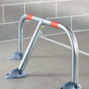 Barrière de Parking Rabattable 3 Pieds - Serrure cylindre européen - Mottez B302P
