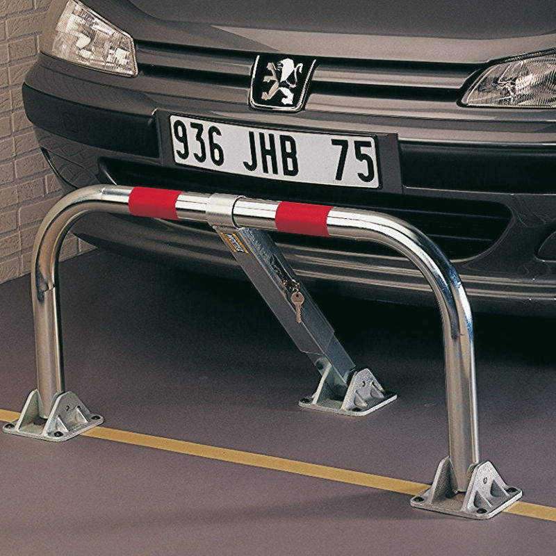 Barrière de Parking Rabattable - Serrure cylindre européen - Mottez B307P