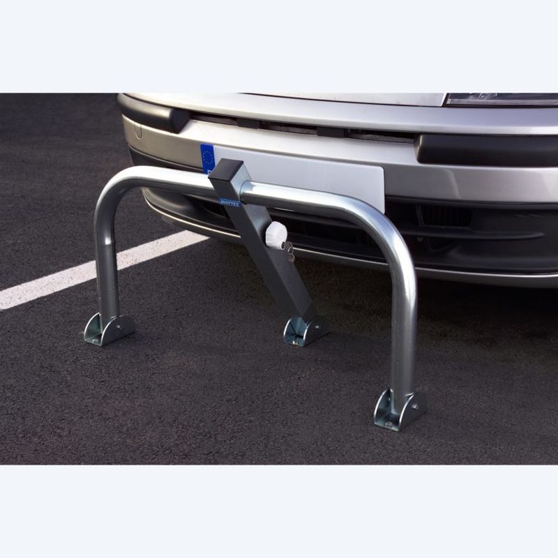 Barrière de Parking Rabattable Eco - Serrure cylindre européen - Mottez B307CPR