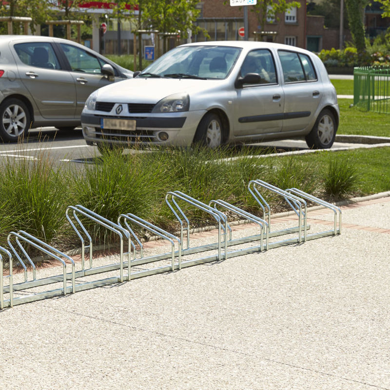 Râtelier à vélos 8 Vélos - 2 Niveaux côte à côte - Mottez M024V8