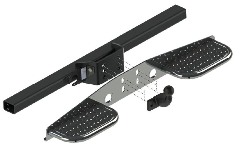 Marche-pied Universel Westfalia double appui pour utilitaires en acier epoxy polyester