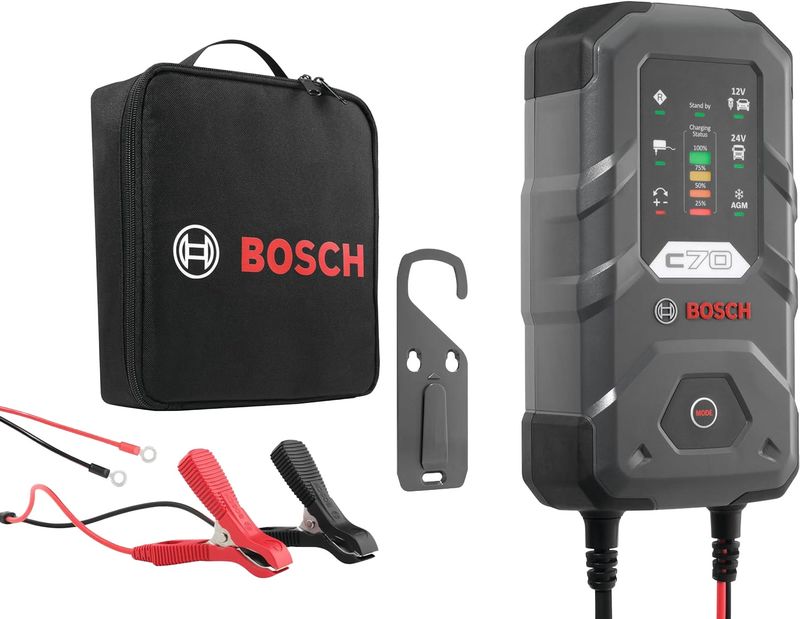 Chargeur de batterie automatique 12/24V 10A - BOSCH C70