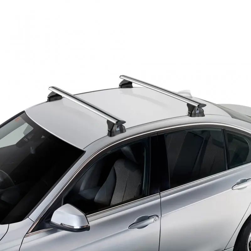 Jeu de 2 barres de toit en aluminium pour Nissan X-Trail T33 dès 2022 - avec barres longitudinales