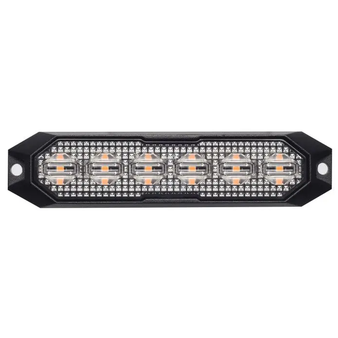 Feu de pénétration orange 4 Leds ALU- 12/24 Volts - 