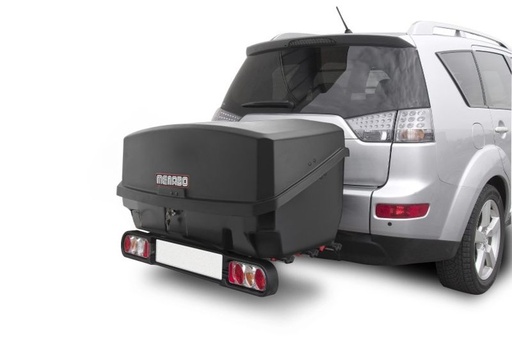 [MENACARGO+PROJECT3] Porte-velos 3 vélos + Coffre sur attelage 300L noir - Menabo Nekkar noir + Project Tilting 3