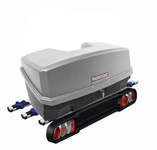 [MENANEKKAR-PROJECT3] Porte-velos 3 vélos + Coffre sur attelage 300L - Menabo Nekkar + Project Tilting 3