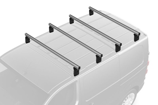 [MENAPRO4x606+4XL-002] Jeu de 4 Barres de toit Pro Aluminium pour Opel Vivaro de 2014 à 2018