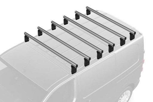 [MENAPRO6x606+6XXL-00] Jeu de 6 Barres de toit Pro Aluminium pour Mercedes Sprinter dès 2006