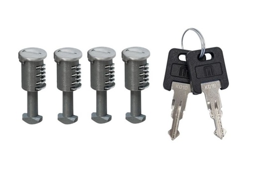 [MENAVERROUTIGER] Kit de 4 serrures antivol pour Barres de toit Menabo Omega - Tiger - Delta - Pro