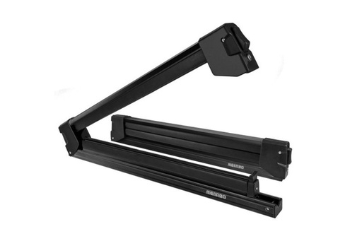 [MENAYELOBLACK] Porte-Skis Aluminium sur Barres de Toit avec Serrures - 6 Paires Skis ou 4 Surfs - Menabo Yelo Black