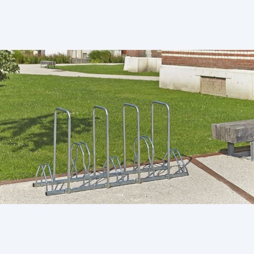 [MOTTB129AR] Râtelier à vélos 5 Vélos - 2 Niveaux avec Arceaux - Mottez B129AR