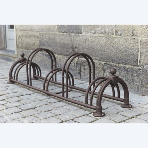 [MOTTB129USRG] Râtelier à vélos 5 Vélos - 2 Niveaux modèle Versailles Marron - Mottez B129USRG